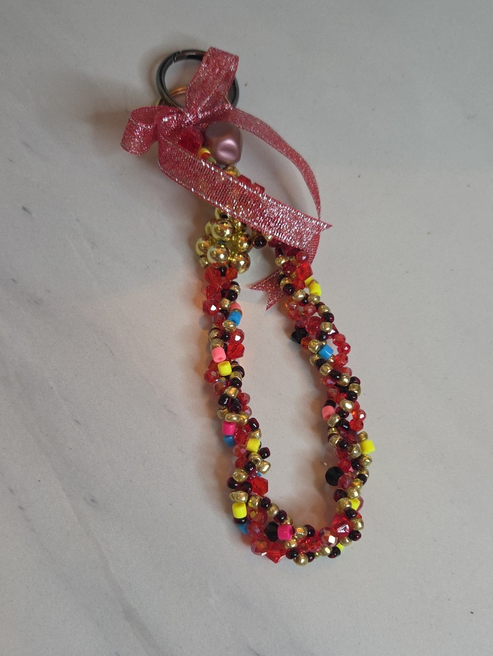 Beaded Multicolor Bag Charm